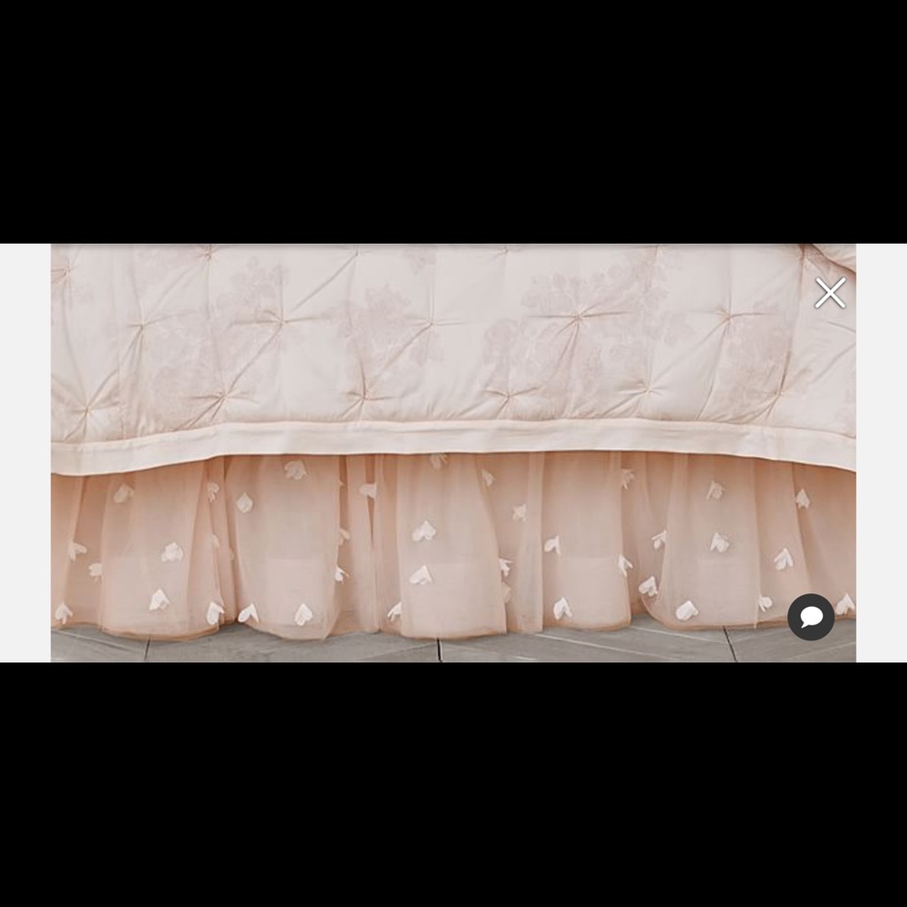 PBK - Monique Lihuillier Blush Tulle Bedskirt TWIN